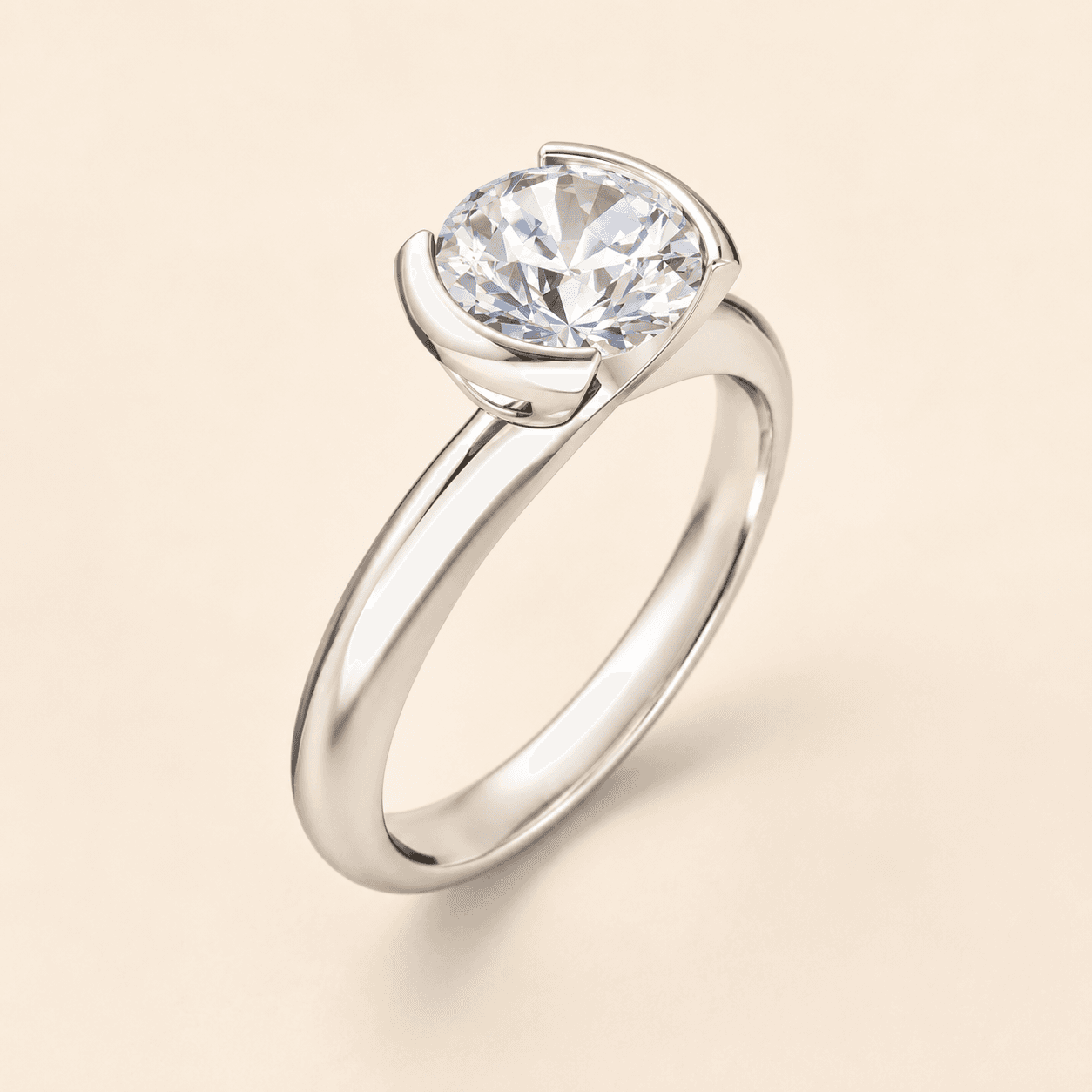 Anillo de compromiso oro blanco o amarillo “solitario”