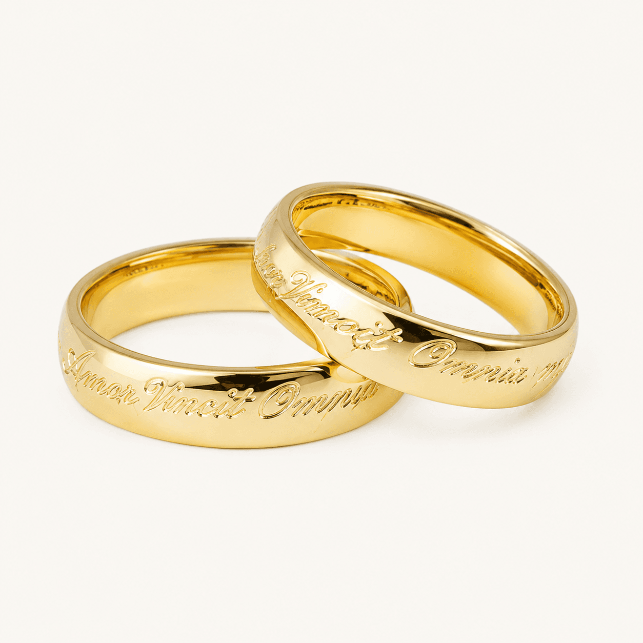 Argollas de matrimonio con grabado arabigo