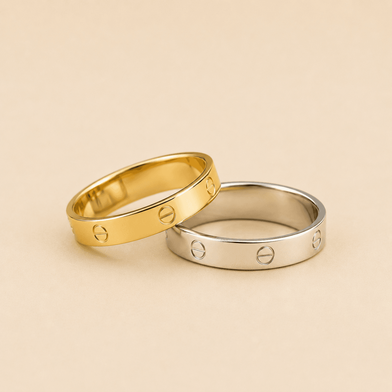 Argollas estilo Cartier